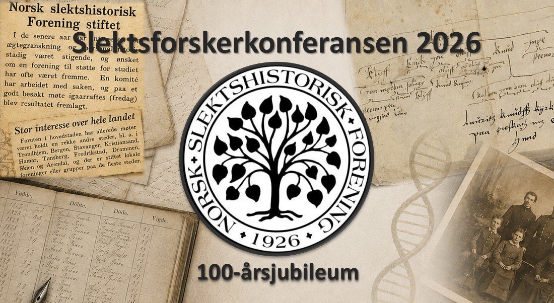 Slektsforskerkonferansen 2026 (100-årsjubileum)